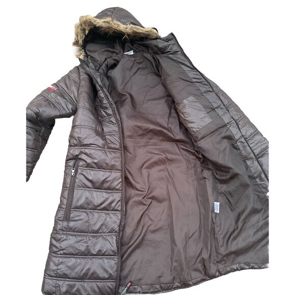 Nebulus Lodge Norway Womens Winter Long Jacket Coat Seal Brown Large - Picture 8 of 8